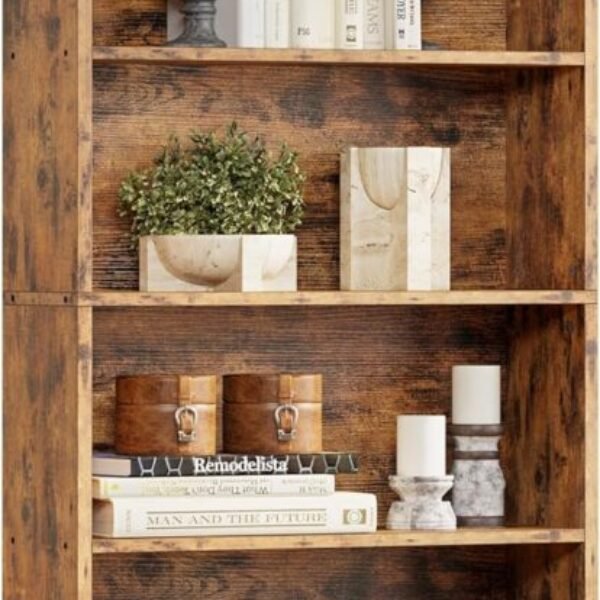 IRONCK Industrial Bookshelves and Bookcases Floor Standing 6 Shelf Display Storage Shelves 70 in Tall Bookcase Home Decor Furniture for Home Office, Living Room, Bed Room, Vintage Brown