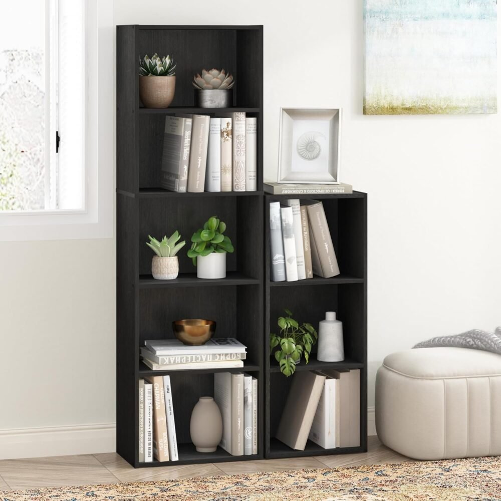 Furinno Luder Bookcase / Bookshelf / Storage Shelves, 5-Tier, Blackwood - Image 2